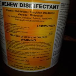 New Renew Gallons Of Disinfectant 2/ $10 Or 12 For$ 50