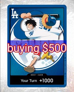 buying dodgers one piece promo card