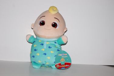 Plush Baby Doll - Blue and Yellow CocoMelon Hugmees NWT Soft Toy Comfort Cozy