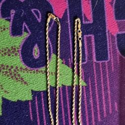 8" 10kt Gold Rope Bracelet