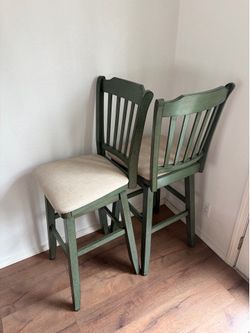 Green bar chairs