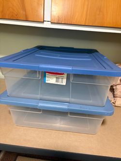 2 Rubbermaid 7-Gallon Storage Totes with Lids
