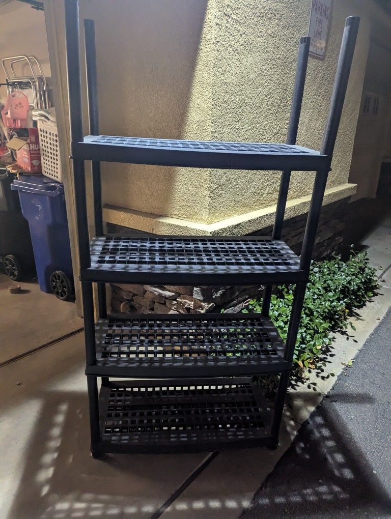 Plastic Black Shelf Storage 