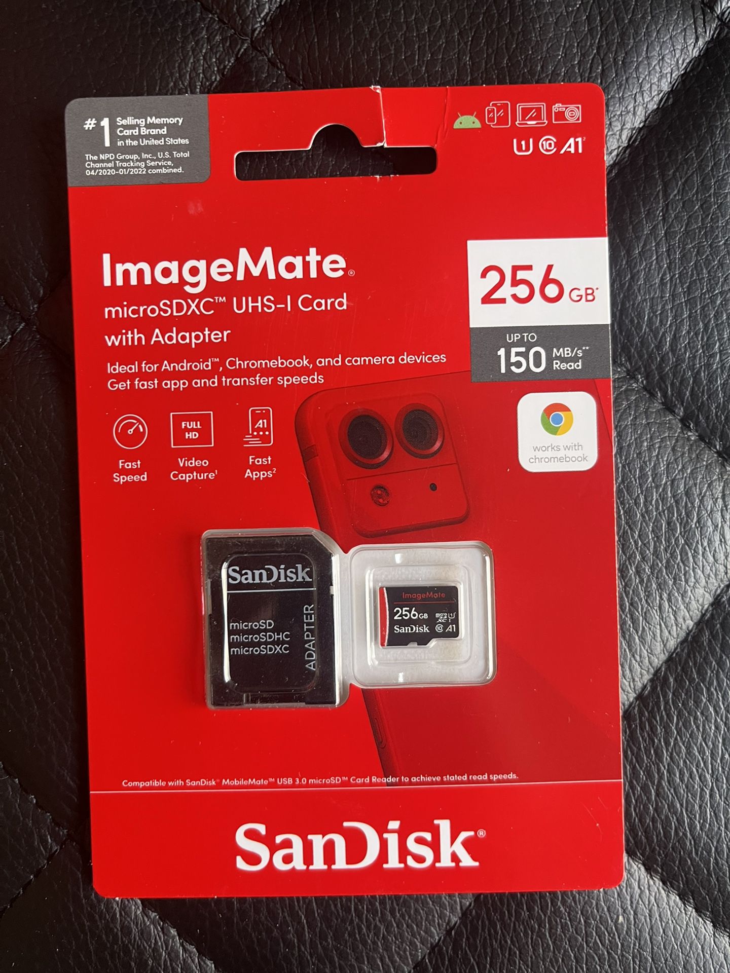 Brand New 256 gb Sandisk Micro Sd with Adapter