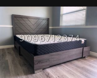 Queen size alpine bed with orthopedic mattress included