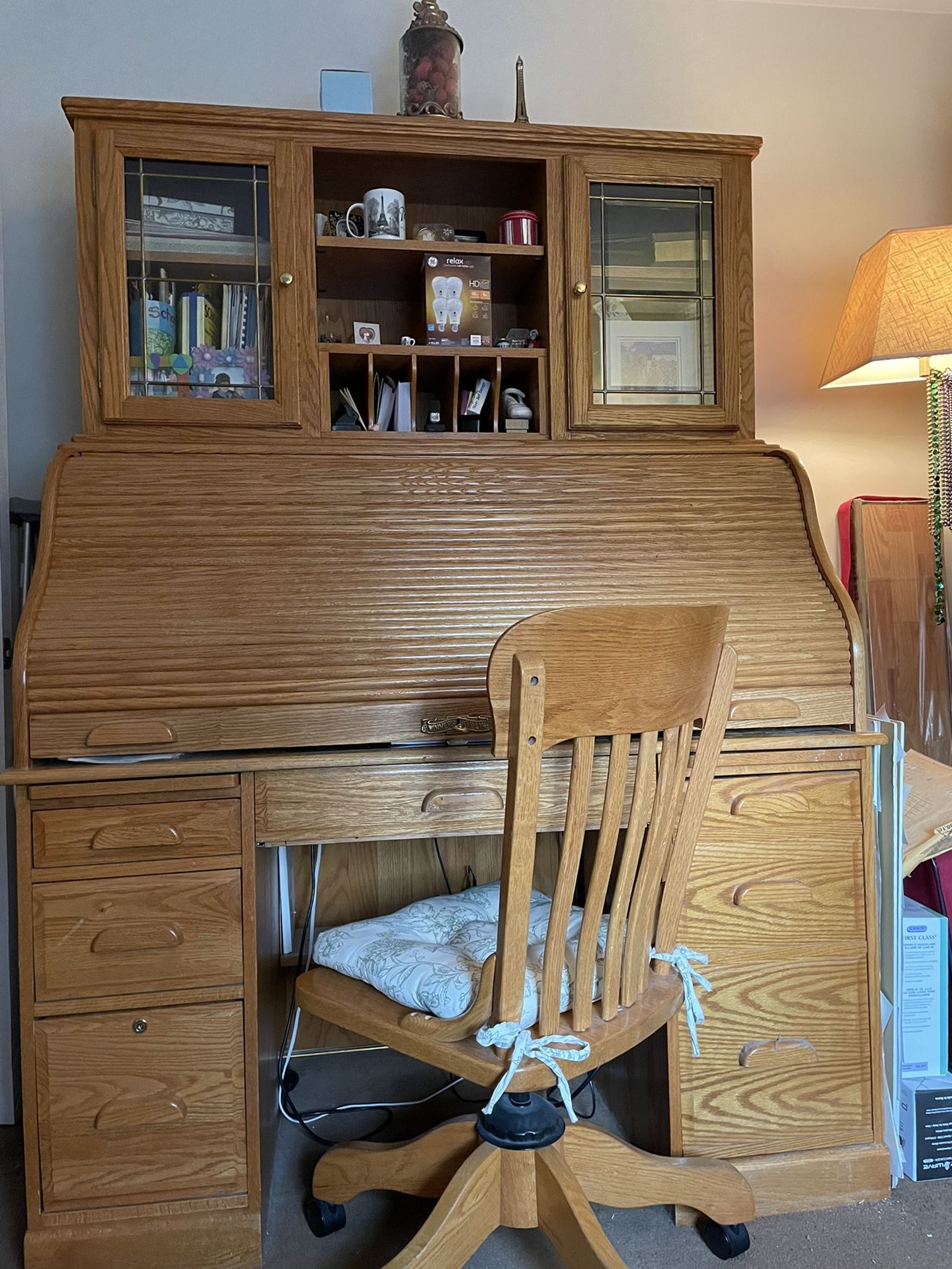 Roll Top Computer Desk