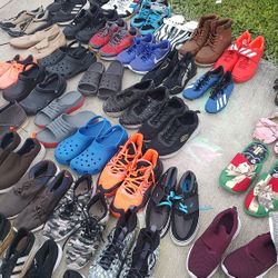 Must Go LOT OF 50 +Pairs Of Shoes!!! Nike Crocs Adidas Michael Kors Gianni Beanie Fitflops Some Are Completely Brand New!!! And Some Young Girls Style