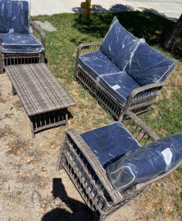 Top Quality Patio Furniture Set Outdoor Patio Furniture 4 Piece Patio Set Brand New Extra Thick Cushion Sunbrella Quality ✈️🚎🆕🚛🛺🆕