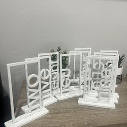 Table Numbers 1-10