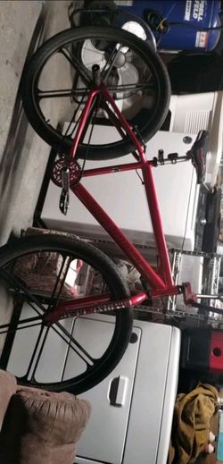 Red BMX Bike with Black Wheels