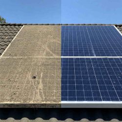 Solar panel cleaning