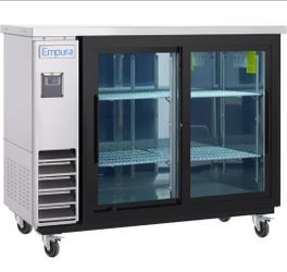 Empura 49" Back Bar Cooler Cabinet with Two-Sliding Glass Door | Commercial Refrigerator Fridge for Beverage Beer Soda | 12.5 Cu. Ft. | 49.1"W x 24.4”