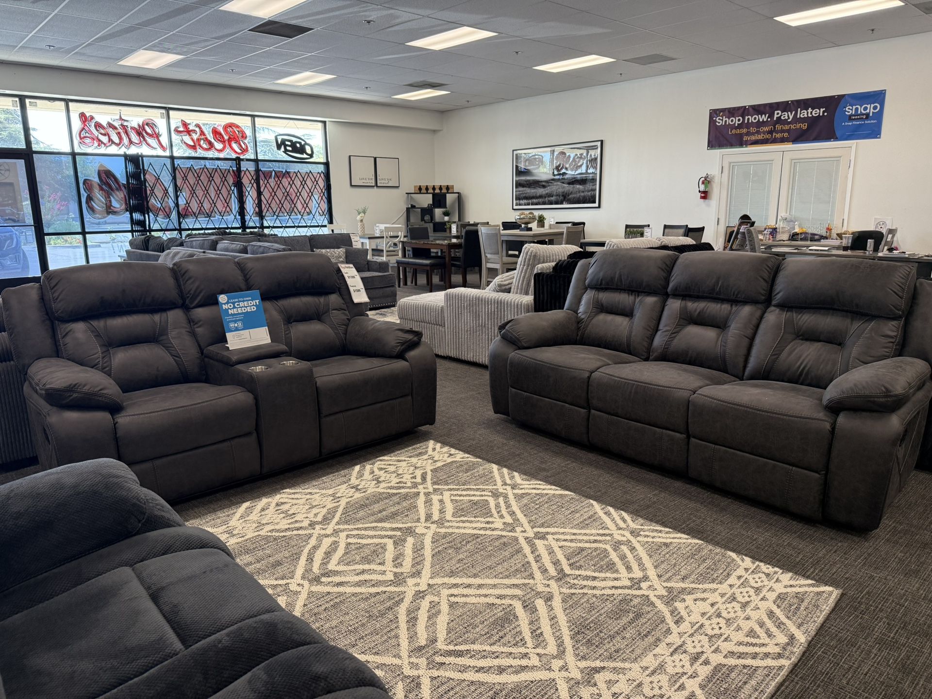 ποΈ 2 Pc Dark Gray Sofa & Loveseat Set β $1399!