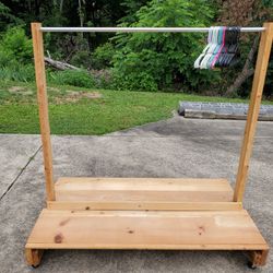Portable Roll Around Clothes Rack 