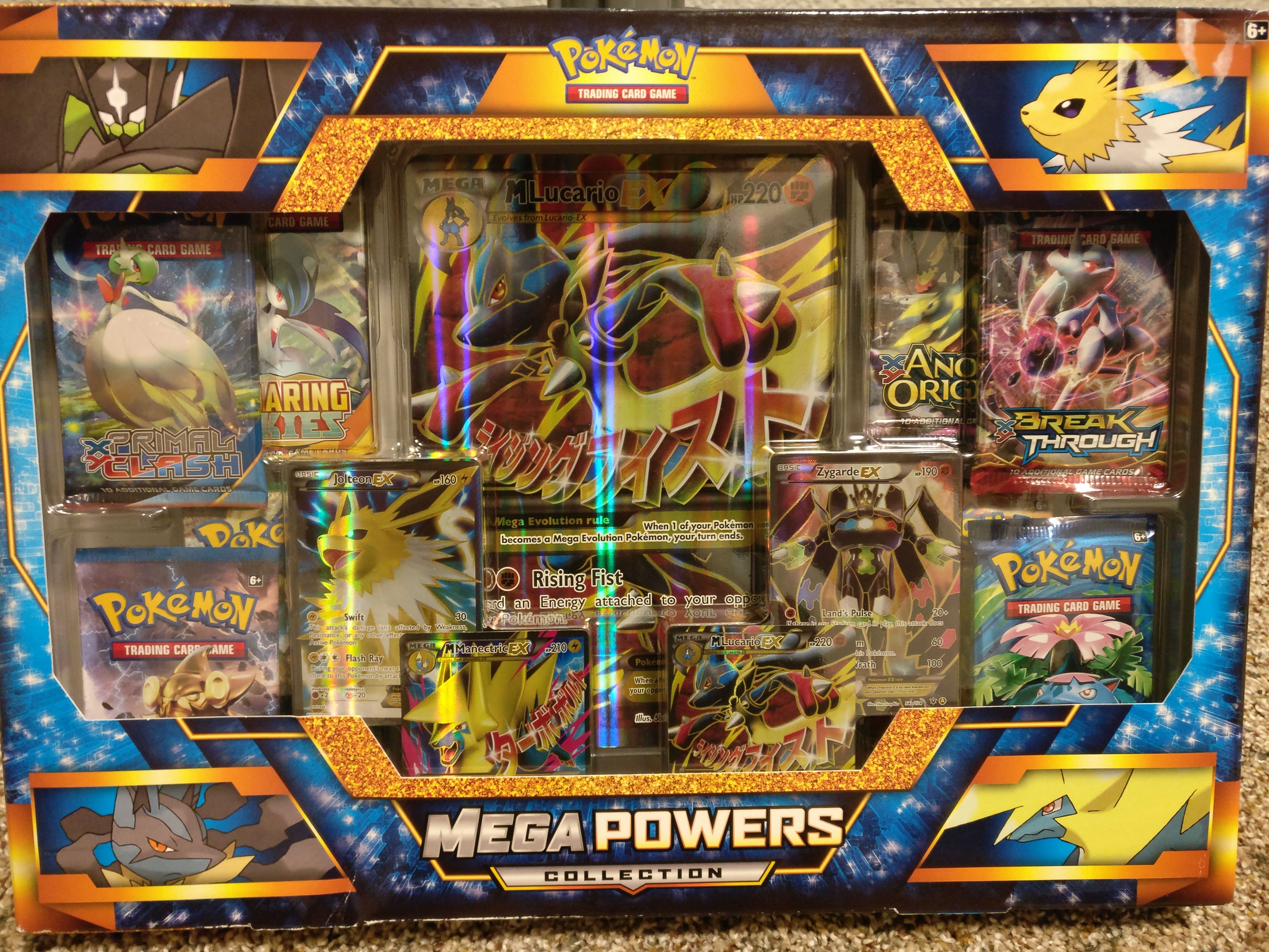 Mega Powers Collection Box w/ Lucario Jolteon Zygarde Manecetric