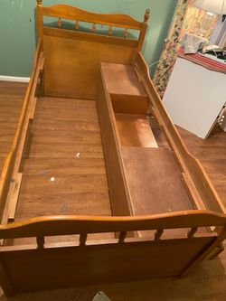 When bed frame with storage drawers