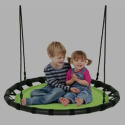 40″ Flying Saucer Round Swing Kids Play Set-Green