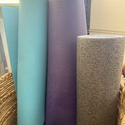 Yoga Mats + Foam Roller Set – Great for Home Workouts