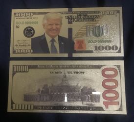 Commemorative Trump gold coins and dollars