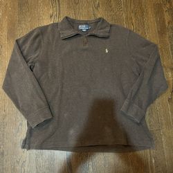 Polo Ralph Lauren Brown Large Quarter Zip