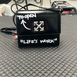 Off White Crossbody “Life Works” 
