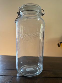 Mason Craft & More Large Glass Jar with Clamp Lid