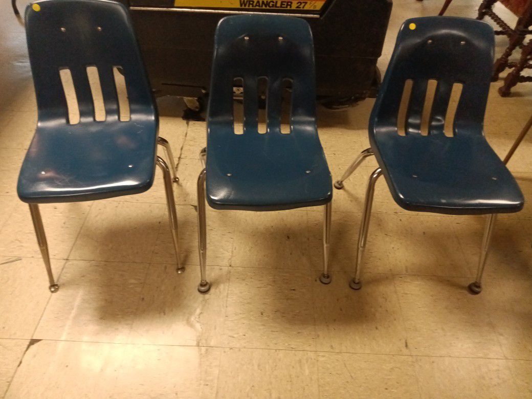 Three Stackable  Children Chairs For Sale 