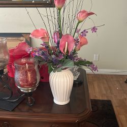 Artificial Flowers With Vase