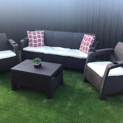 JUEGO DE SILLONES PARA PATIO-JARDIN O PISCINA -/RESINA -