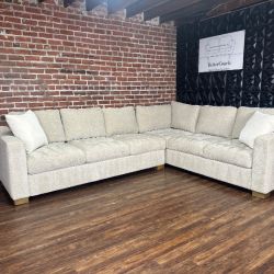 Delivery Available beige L shape sectional couch retails 1000