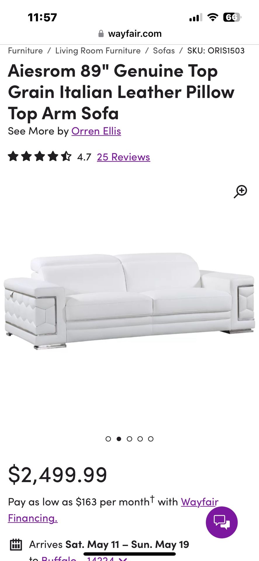 Brand New White Leather
