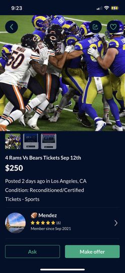 Rams vs Bears Tickets SCAM