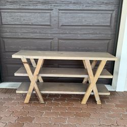 Gray Wood Entryway Table 