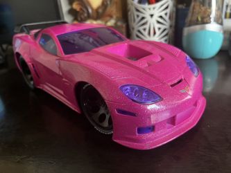 Pink Glitter Corvette RC Car