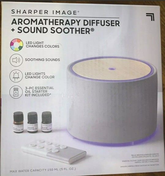 Sharper Image Aromatherapy Diffuser and Sound Soother. BRAND NEW & SEALED!