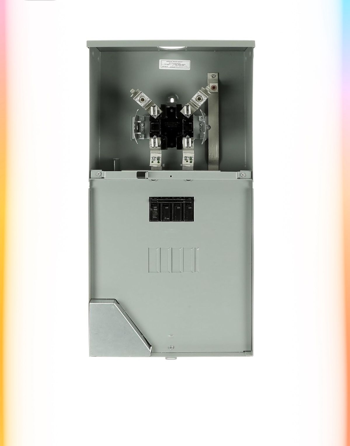 MIDWEST R281CB1 • Metered Service Entrance • Weatherproof 200A OH/UG Meter Socket Main • 4 Circuit