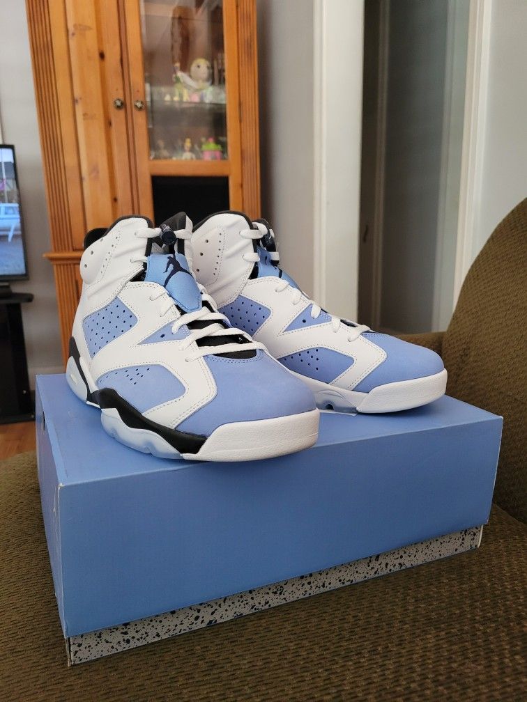 Air Jordan 6 Retro UNC White And Blue Size 13 Mens US display picture 1