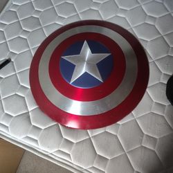 Captain America Shield Aluminum Sealed With Leather Straps