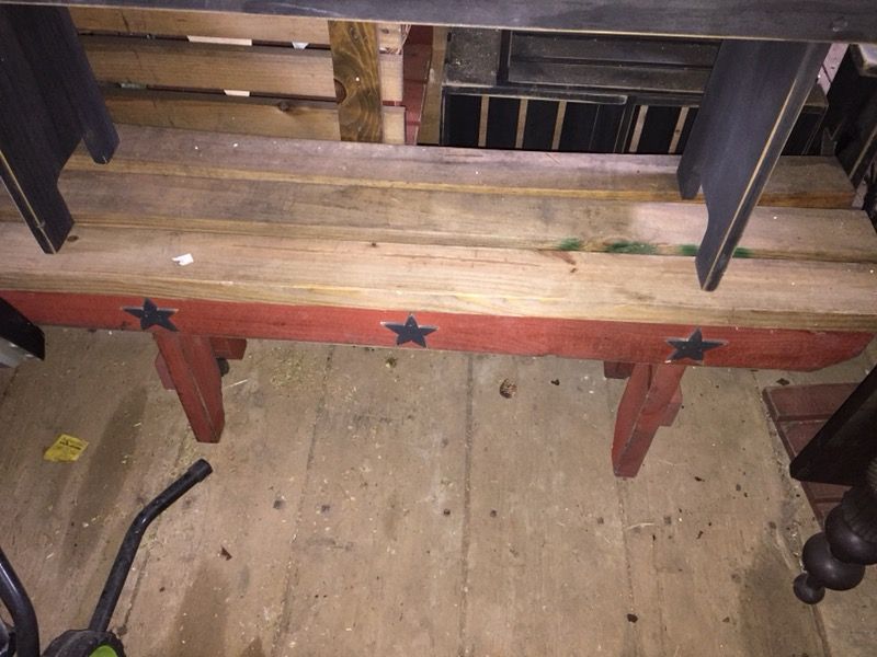 Amish made primitive bench heavy duty indoor or outdoor