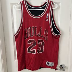NBA Throwback Chicago Bulls Michael Jordan Champion Jersey (Mens)