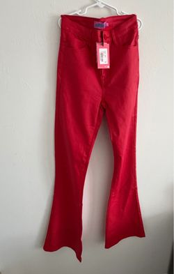 Red Flare Jeans with Tags size s