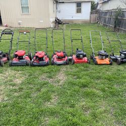 Máquinas listas para cortar tu zacate