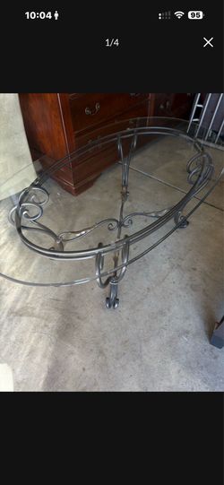 Glass coffee table
