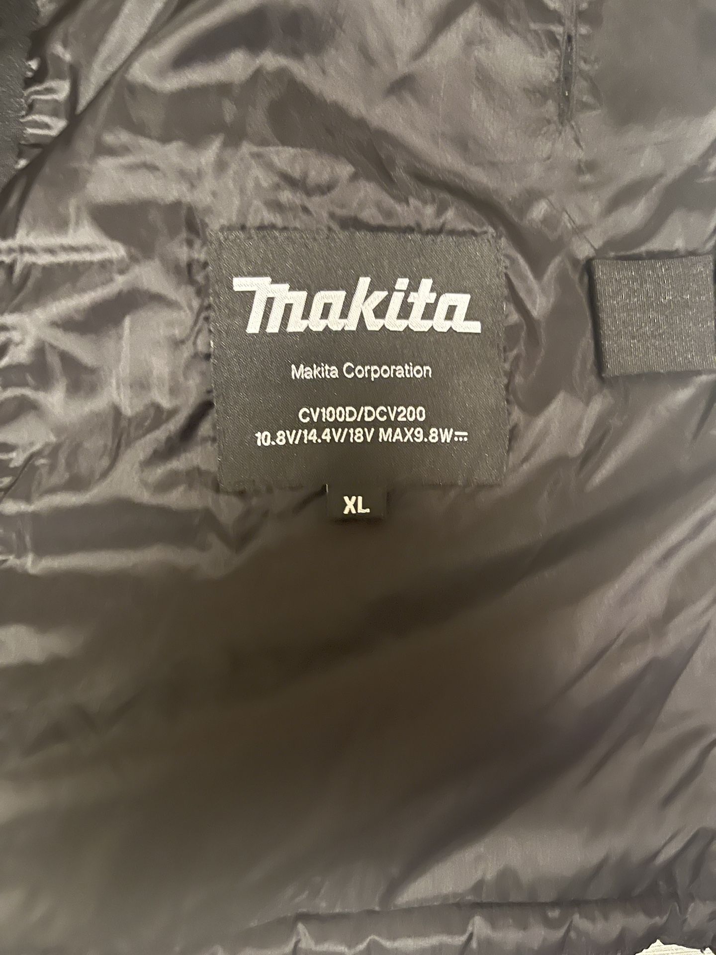 Makita DCV200ZXL 18V LXT Lithium-Ion Cordless Heated Vest Only, X-Large, Black