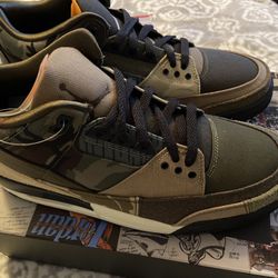 Jordan 3 Retro Size 9 New Nike Patchwork Camo