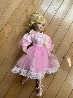 Porcelain pink ballerina 18 inch