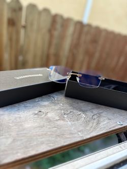 Chrome Hearts Rimless Glasses with Case