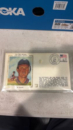 Bob Boone 1987 First Day Cover Envelope