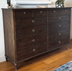 Restoration Hardware 12-drawer Maison Dresser and 2 nightstands