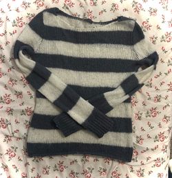 Brandy Melvill boat neck striped sweater size small